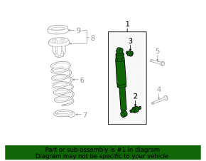 Shock absorber rear right Acura MDX 07-13