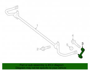Stabilizer rod rear left Infiniti QX30 17- plastic