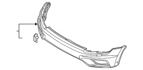 Bare front bumper for VW Tiguan 18-21 R-Line