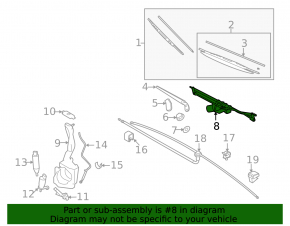 Windscreen wiper linkage with motor Mini Cooper Clubman R55 07-14