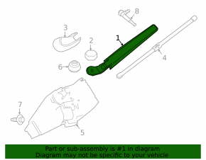 Rear wiper arm BMW X1 F48 16-22
