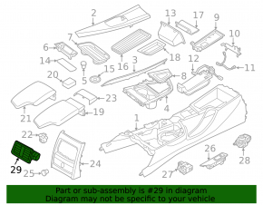 Air duct deflector center console BMW 3 F30 12-18