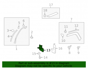 Rear left threshold mudguard Toyota Rav4 19-