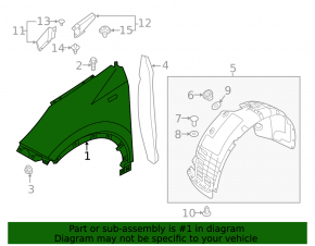 Front left wing Kia Sportage 17-22