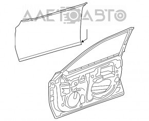 Bare front right door for Lexus ES250 ES300h ES350 19-24