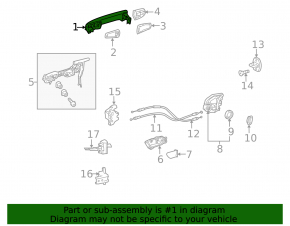 Lexus GX460 10-23 black outer front right door handle