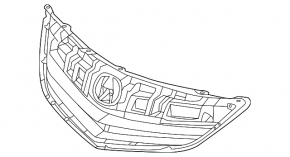 Radiator grill assembly Acura ILX 13-15 pre-rest, without emblem