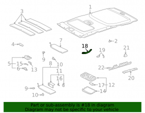 Right ceiling handle for Lexus RX300 98-03 beige