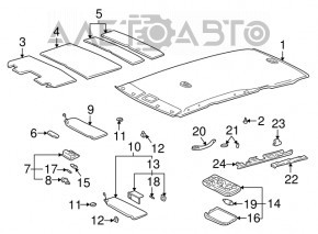 Right ceiling handle for Lexus RX300 98-03 beige