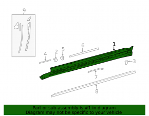 Right threshold for Lexus LS 18-23