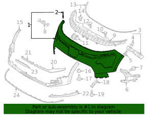 Kia Niro 23-25 front bumper