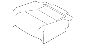 Rear seat cushion, 2nd row, right, Infiniti QX50 19-21, black leather
