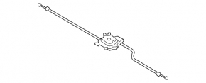 Audi A4 B9 17-20 hood release cable, front, broken fasteners