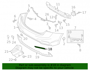Rear right reflector Hyundai Accent 18-23