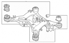 Subframe rear Mercedes W167 GLE 350 450 20-23