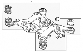 Subframe rear Mercedes W167 GLE 350 450 20-23
