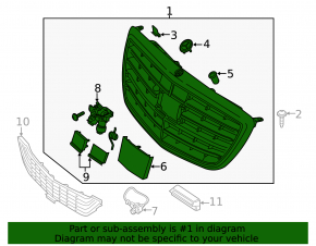 Radiator grille Mercedes S-class W222 14-17 for radar, for camera, without night vision