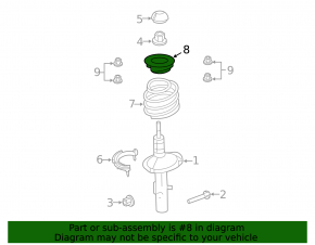 Front left shock absorber support Ford Flex 09-11 prerest