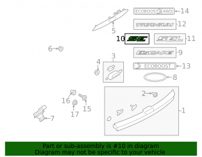 Emblem inscription SE tailgate Ford Escape MK3 13-16