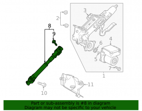 Mazda 6 14-17 steering shaft