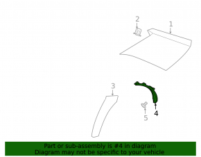Rear left fender arch extension for Land Rover Range Rover Velar 18-23