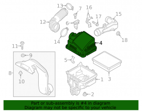Mazda CX-9 Air Filter Housing Upper Cover 16-23