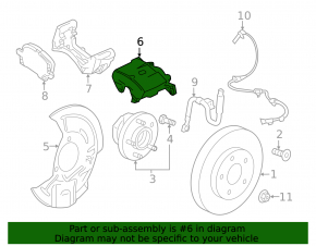 Front left caliper assembly for Chevrolet Malibu 16-23