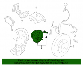 Front left hub for Cadillac ATS 13-rwd