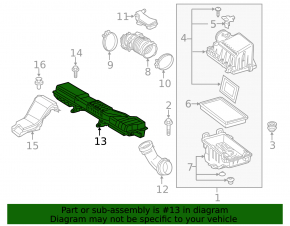 Air intake rear part Lexus UX200 UX250h 19-