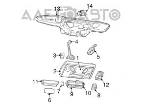 Dodge Grand Caravan 11-20 front light grey, without sunroof