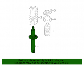 Rear left shock absorber Subaru Legacy 10-14