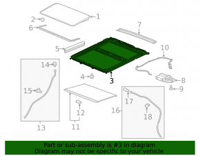 Hatch mechanism frame Chevrolet Equinox 10-17