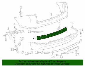 Chevrolet Equinox 18-21 Rear Bumper Absorber