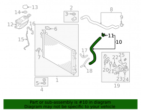 Lower cooling hose Kia Sorento 10-15 2.4