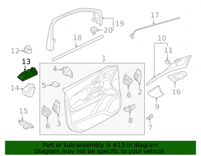 Front left window lift control Volvo XC90 16-22