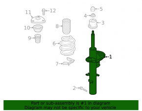 Front left shock absorber Volvo XC40 22-26 Code 7c23, AWD