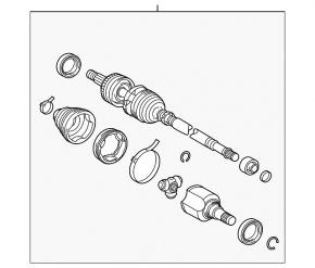 Front left half-shaft drive for Toyota Prius V 12-17