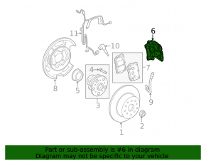 Rear right brake caliper assembly for Lexus IS250 06-13