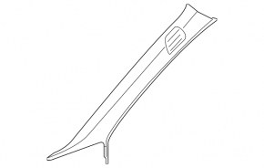Audi A6 C8 19-23 black upper right front pillar trim