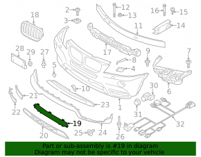 Upper grille of the front bumper BMW X3 F25 11-14 prerest