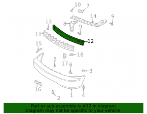 Lexus RX300 98-00 Front Bumper Reinforcement