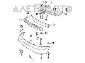 Lexus RX300 98-00 Front Bumper Reinforcement