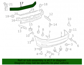 Rear Bumper Reinforcement for Lexus RX300 RX330 RX350 RX400h 04-09