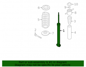 Shock absorber rear left Hyundai Kona 18-23 1.6, 2.0 FWD