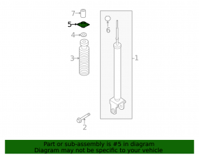 Rear left shock absorber support for Nissan Maxima 09-14
