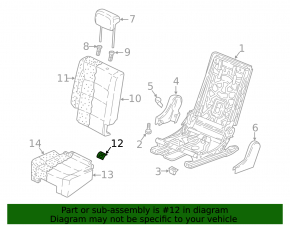Isofix tie-down pad for the rear seats of the 2nd row of the VW Tiguan 18-24, black