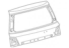 The trunk door is bare, the upper part of the Toyota Land Cruiser 16-21 rest.