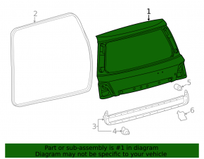 The trunk door is bare, the upper part of the Toyota Land Cruiser 16-21 rest.