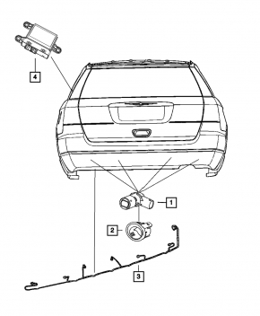 Dodge Journey 11-20 Rear Bumper Wiring