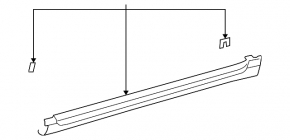 Left threshold Lexus ES350 09-11 with graphite seal